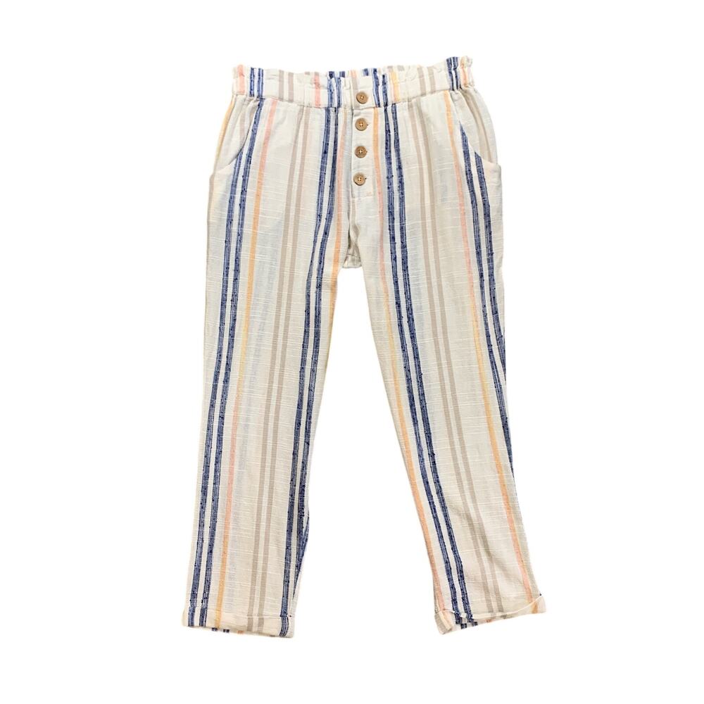 Ripcurl Pants Womens XL Extra Large Multi Villa Striped Elastic Waist Pull On